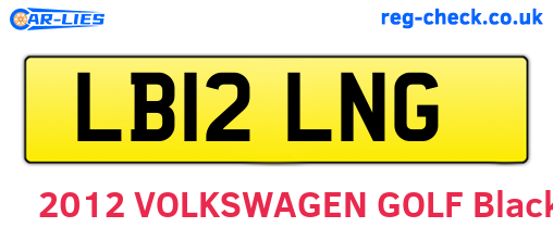 LB12LNG are the vehicle registration plates.