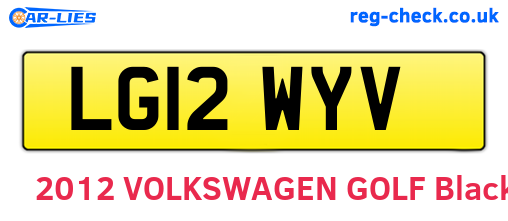 LG12WYV are the vehicle registration plates.