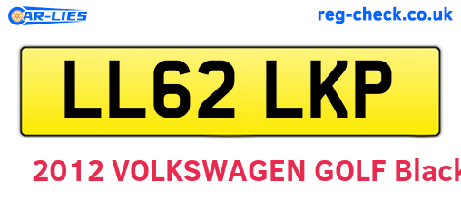 LL62LKP are the vehicle registration plates.