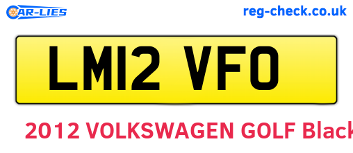 LM12VFO are the vehicle registration plates.