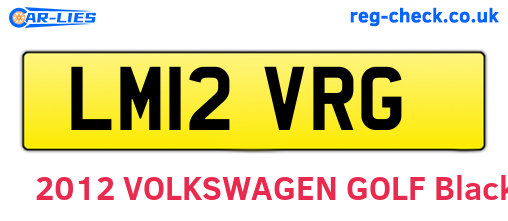 LM12VRG are the vehicle registration plates.