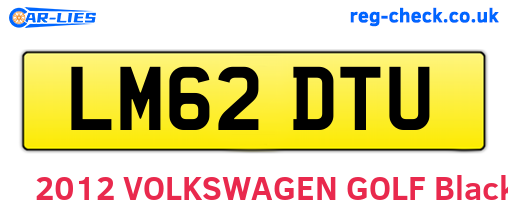 LM62DTU are the vehicle registration plates.
