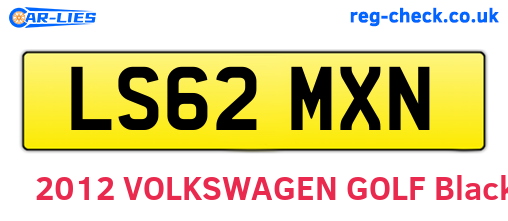 LS62MXN are the vehicle registration plates.