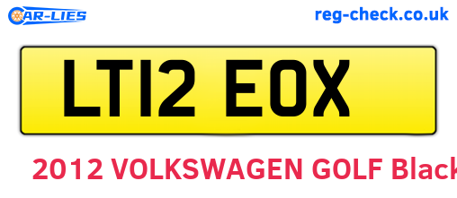 LT12EOX are the vehicle registration plates.