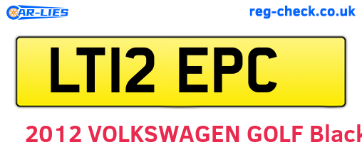 LT12EPC are the vehicle registration plates.