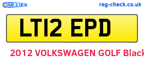 LT12EPD are the vehicle registration plates.