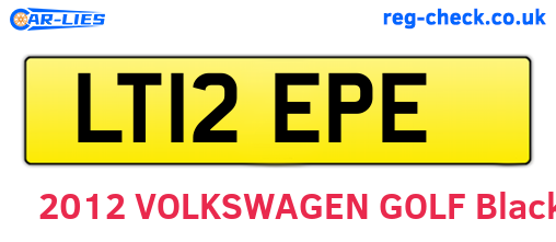 LT12EPE are the vehicle registration plates.