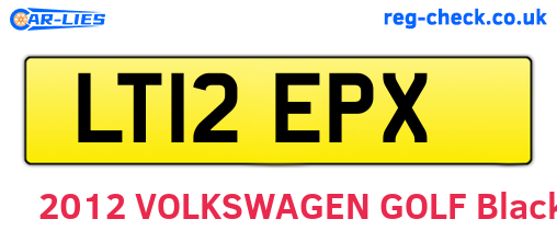 LT12EPX are the vehicle registration plates.