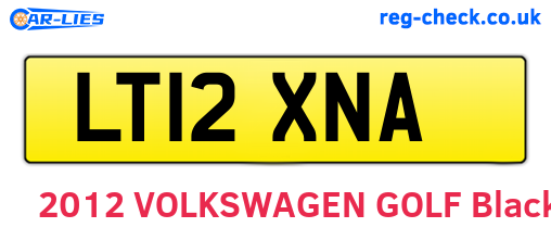 LT12XNA are the vehicle registration plates.