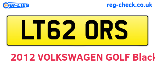 LT62ORS are the vehicle registration plates.