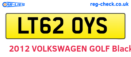LT62OYS are the vehicle registration plates.