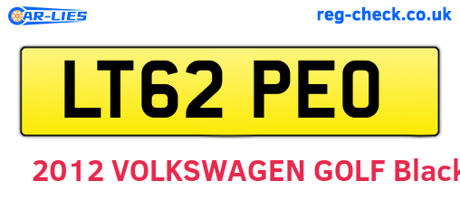 LT62PEO are the vehicle registration plates.