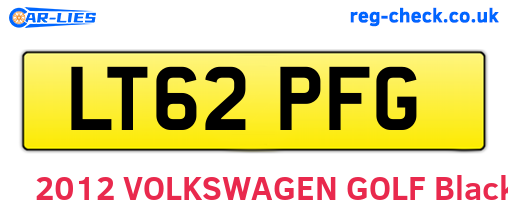 LT62PFG are the vehicle registration plates.