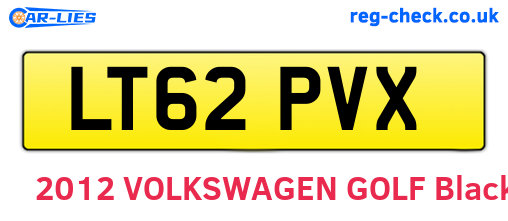LT62PVX are the vehicle registration plates.