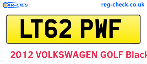 LT62PWF are the vehicle registration plates.