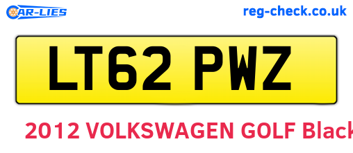 LT62PWZ are the vehicle registration plates.