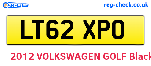 LT62XPO are the vehicle registration plates.