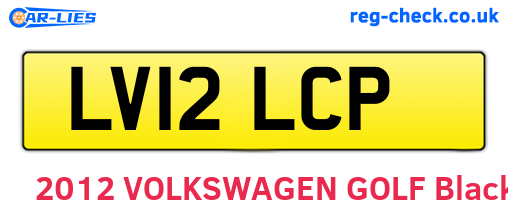 LV12LCP are the vehicle registration plates.