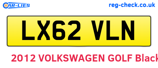 LX62VLN are the vehicle registration plates.