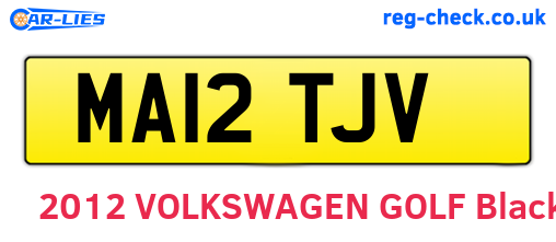 MA12TJV are the vehicle registration plates.