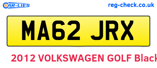 MA62JRX are the vehicle registration plates.