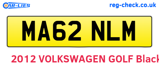 MA62NLM are the vehicle registration plates.