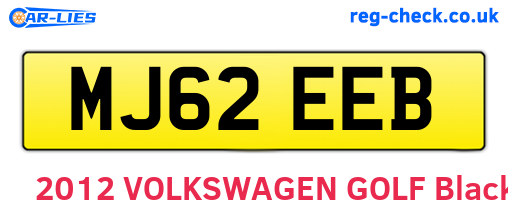 MJ62EEB are the vehicle registration plates.