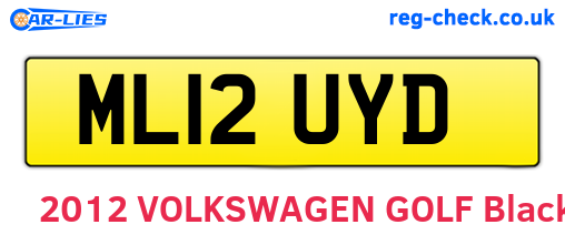 ML12UYD are the vehicle registration plates.