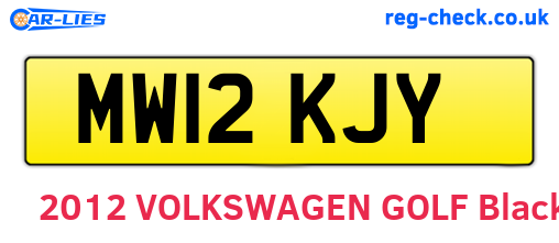 MW12KJY are the vehicle registration plates.