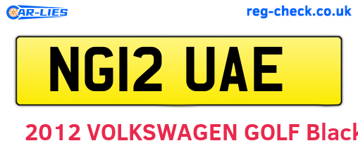 NG12UAE are the vehicle registration plates.