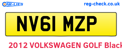 NV61MZP are the vehicle registration plates.