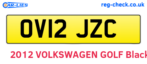 OV12JZC are the vehicle registration plates.