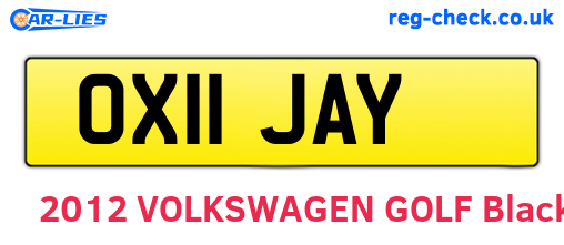 OX11JAY are the vehicle registration plates.