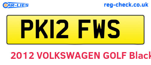 PK12FWS are the vehicle registration plates.