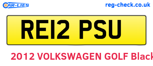 RE12PSU are the vehicle registration plates.