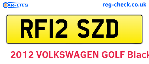 RF12SZD are the vehicle registration plates.