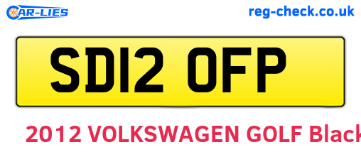 SD12OFP are the vehicle registration plates.