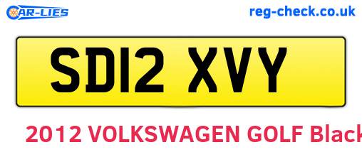 SD12XVY are the vehicle registration plates.