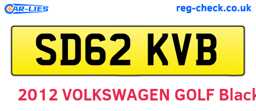 SD62KVB are the vehicle registration plates.