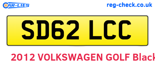 SD62LCC are the vehicle registration plates.