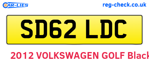 SD62LDC are the vehicle registration plates.