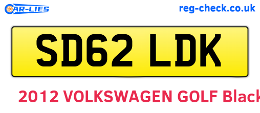 SD62LDK are the vehicle registration plates.