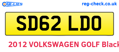 SD62LDO are the vehicle registration plates.