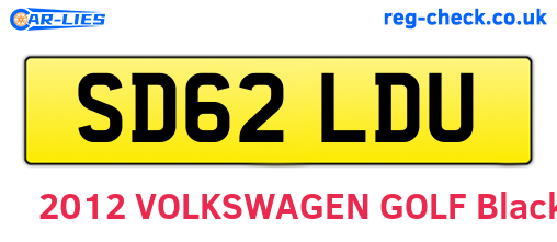 SD62LDU are the vehicle registration plates.