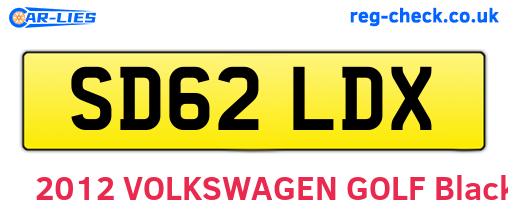SD62LDX are the vehicle registration plates.