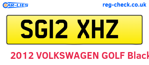 SG12XHZ are the vehicle registration plates.