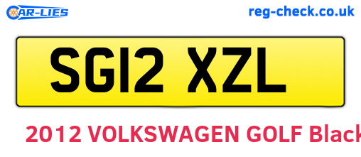 SG12XZL are the vehicle registration plates.