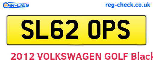 SL62OPS are the vehicle registration plates.