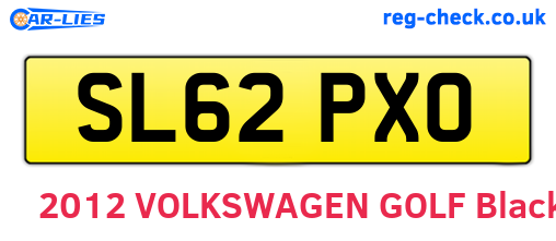 SL62PXO are the vehicle registration plates.