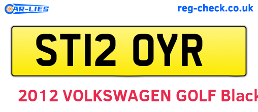 ST12OYR are the vehicle registration plates.